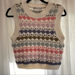 Zara Colourful Knit Sweater Vest